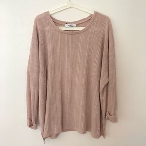 Blush knit sweater top